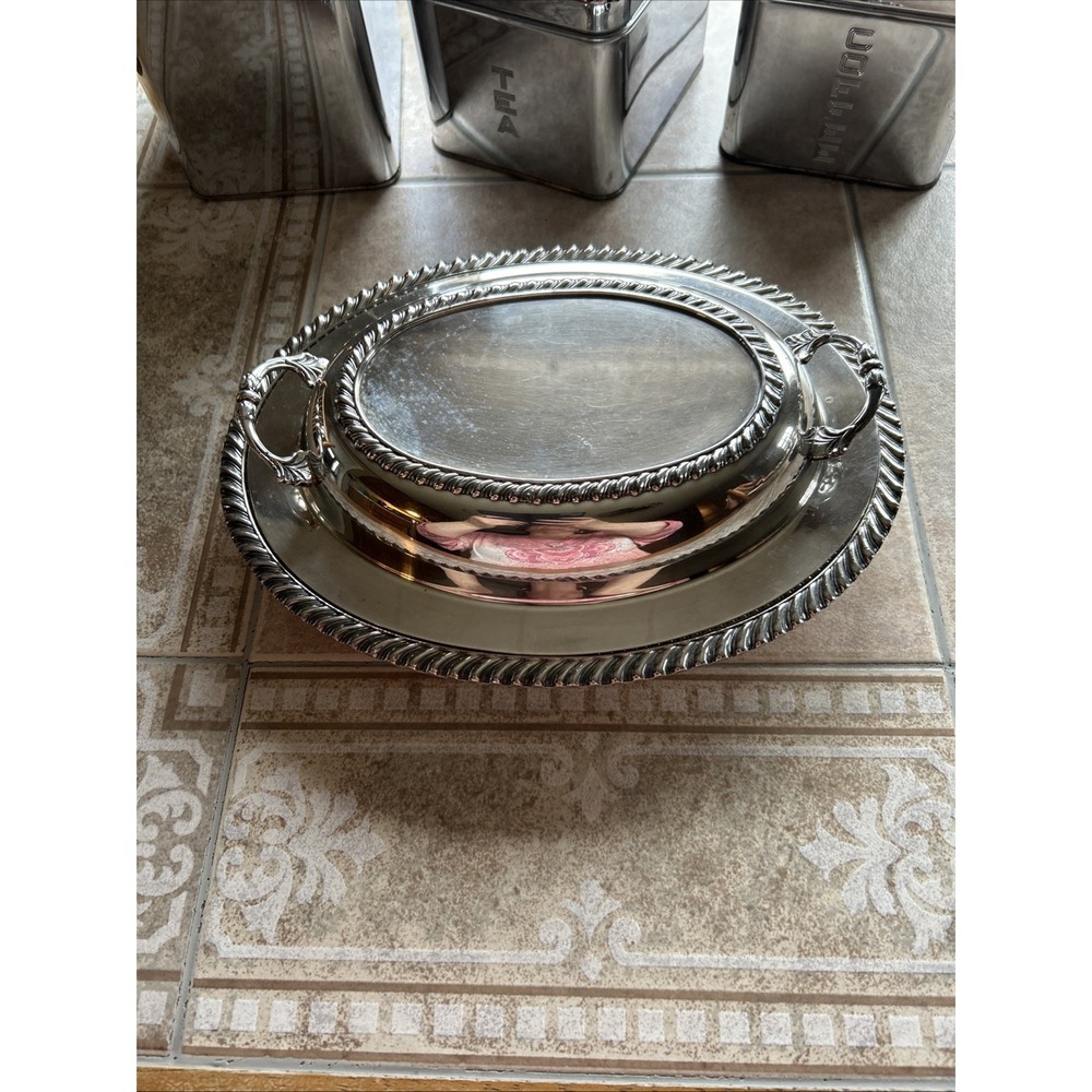 the sheffield silver co Lided Silver Plate Vintage Casserole Dish
